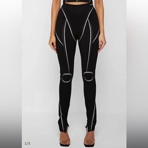 Maniere De Voir Sketch High Waisted Bandage Leggings